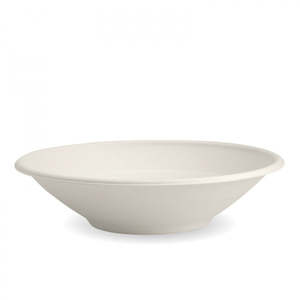 Plates Biodegradable Compostable: Sugarcane Bowl 24oz (700ml) 100/slv 400/ctn
