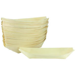 Plates Wood: Wooden Boat (Large) 22.5cm x 11cm x 3cm 100/pack