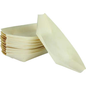 Plates Wood: Wooden Boat (Medium) 19.5cm x 9cm x 3cm 100/pack