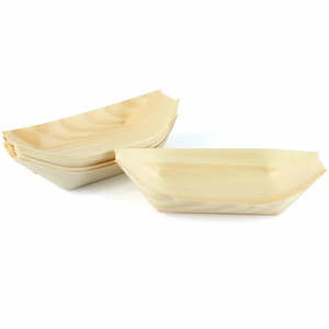 Plates Wood: Wooden Boat (Small) 14cm x 8cm x 2.5cm 100/pack