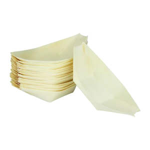 Plates Wood: Wooden Boat (Mini) 11cm x 5.5cm x 1.5cm 100/pack