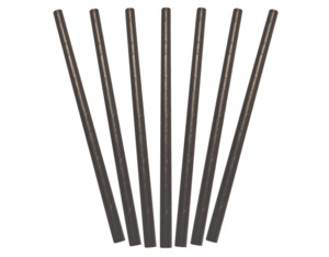 Straws: Black Paper Cocktail Straws 135x6mm 250/pkt 2500/ctn