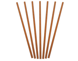 Straws: Brown Kraft Paper Regular Straws 205x6 mm 250/pkt 2500/ctn