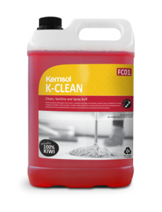 Floorcare: Kemsol: K Clean. Cleaner/Sanitiser/Spray/Buff 5L