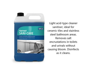 Toilet: Sani-Care Ceramic Toilet Bowl & Stainless Steel Uniral Cleaner 5L