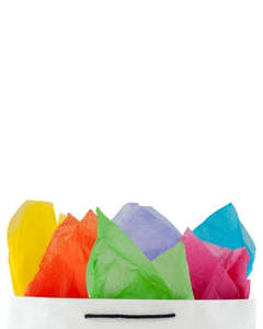 Rainbow pk Tissue Paper 18gsm 80 sheets ea Light Blue, Lavender, Lime Green, Ora&hellip;