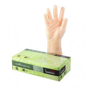 Clear Vinyl Powder Free LRG Gloves 100/box 1000/ctn