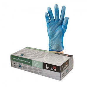 Blue Vinyl Non Powdered LRG Gloves 100/box 1000/ctn