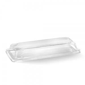 Biodegradable Compostable Trays: LID Lid for Long Sushi Tray 100/slv 600/ctn