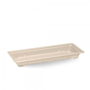 Biodegradable Compostable Trays: Long Sushi Tray 221x91 100/slv 600/ctn