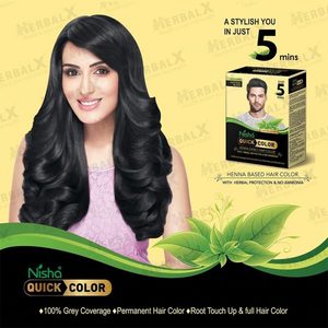 Nisha 5 Minute Hair Color for Women & Men Ammonia Free Henna Based 100% Grey&hellip;