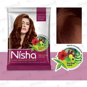 Products: 6x Nisha Hair Colour – Natural Brown For Silky & Shiny Hair For Men & Women – 15g – KOTTAKKAL AYURVEDA NZ