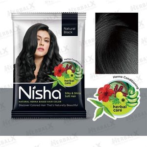 6x Nisha Natural Black Hair Color Henna Based For Men & Women No Ammonia –&hellip;