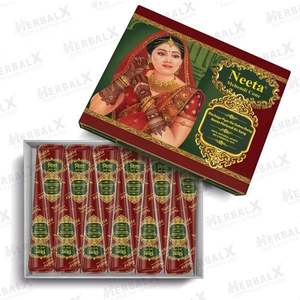 Products: Neeta Natural Henna Mehandi Cone For Hand Designing Bridal Cones For Wedding & Parties – 1 box (12 Henna Cone) – KOTTAKKAL AYURVEDA NZ