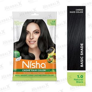 Nisha Natural Black creme hair color Sunflower, Avocado Oil & Henna Extracts&hellip;