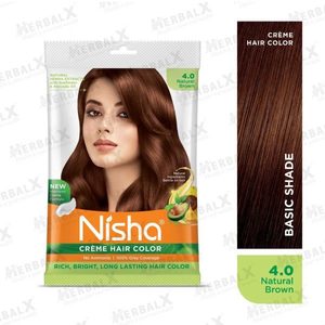 Products: Nisha Natural Brown Permanent Cream Hair Color No Ammonia 20gm Colourant + 20ml Developer – KOTTAKKAL AYURVEDA NZ
