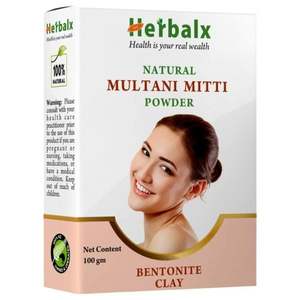 Products: HerbalX Multani Mitti Powder Healing Clay Removes Dead Skin, Cleanses Pores Oil Control – 100 g – KOTTAKKAL AYURVEDA NZ