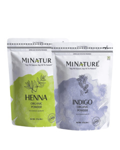 Top Sellers: Organic Henna Powder (227g) + Indigo Powder (227g) COMBO PACK - USDA Certified