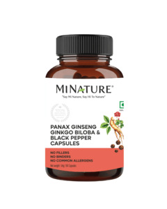 Support Immunity: Panax Ginseng, Ginkgo Biloba & Black Pepper Capsules 90 Veg Caps