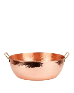 100 Pure Copper Collection: Luxurious Copper Spa Bowl - Pedicure & Foot Soaking Therapy.