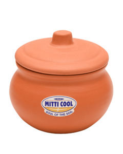 Earthenware: Terracotta Earthen Curd Pot with Cap (Clay) 650ml