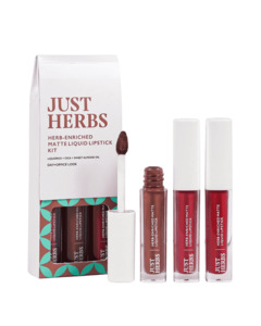 Full-Size Herb Enriched Matte Liquid Lipstick Kit - Set of 3