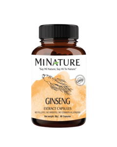 Ease Anxiety: Ginseng Extract Capsules 60 Veg Capsules | 450mg - Panax Ginseng