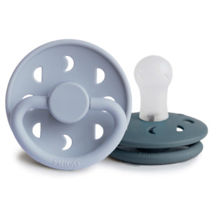 Pacifiers: Powder Blue/Slate Moon Phase Silicone Pacifier