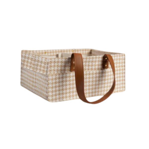 Tan Houndstooth Mini Bunnie Caddie