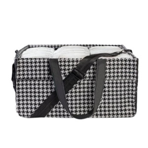 Diaper Bags: Black Houndstooth Bunnie Caddie