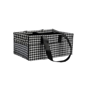 Diaper Bags: Black Houndstooth Mini Bunnie Caddie