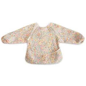 Pastel Blooms Long Sleeve Bib