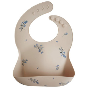 Lilac Flower Silicone Bib
