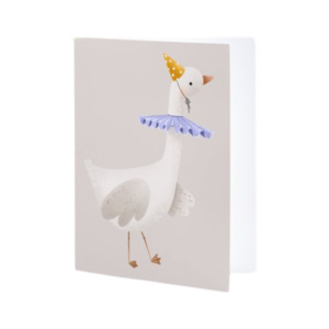 New Baby Cards: Party Goose Greeting Card