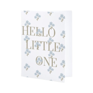 New Baby Cards: Baby Blue Hello Little One Greeting Card