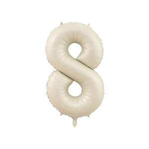 Eight Cream Number Balloon