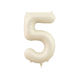 Five Cream Number Balloon