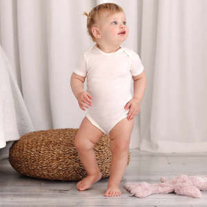 Products: Elfwear Merino Short Sleeve Bodysuit - Clothing - Babies Nz
