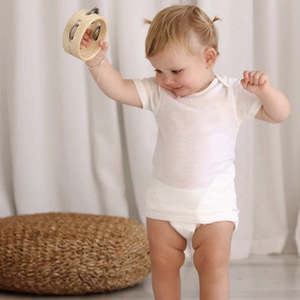 Products: Elfwear Merino Short Sleeve Vest - Baby Clothing - Babies Nz