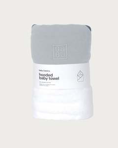 Terry Hooded Baby Towel - Sky Contrast