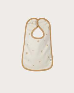 Organic Cotton Interlock: Organic Cotton Bib - Marigold Star
