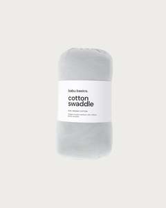 Organic Cotton Interlock: Organic Cotton Swaddle Wrap - Sky