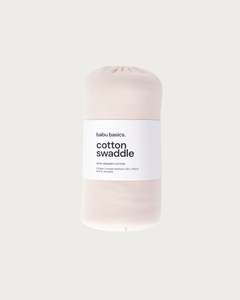 Organic Cotton Interlock: Organic Cotton Swaddle Wrap - Petal