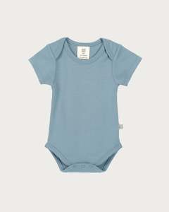 Organic Cotton Interlock: Short Sleeve Bodysuit - River