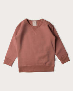 Fleece Merino Crew Neck Sweatshirt - Rose