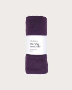 Merino Swaddle Wrap - Plum