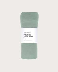 Blankets: Merino Swaddle Wrap - Sage