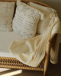 Blankets: Merino Rib Knit Blanket