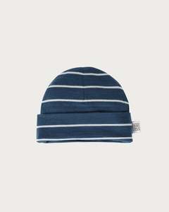Merino Beanie - Denim Stripe