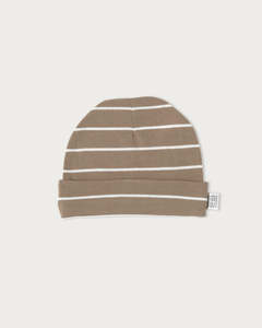 Merino: Merino Beanie - Walnut Stripe